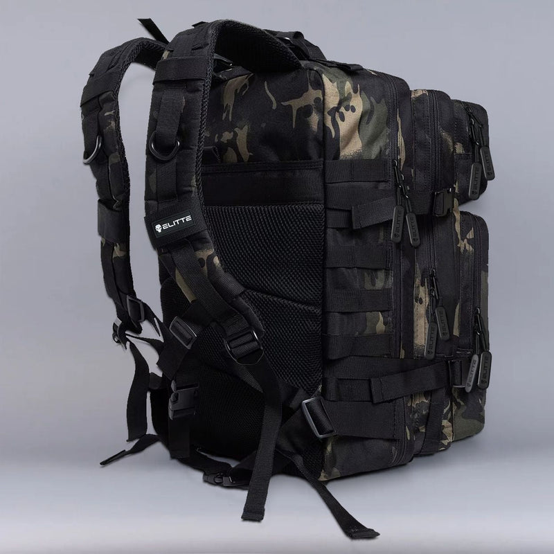 Mochila Elitte Combat (50L) - Preta Camuflada