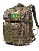 Mochila Elitte Combat (50L) - Preta Camuflada