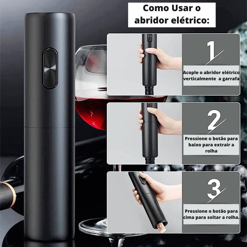 Abridor Elétrico de Garrafa de Vinho